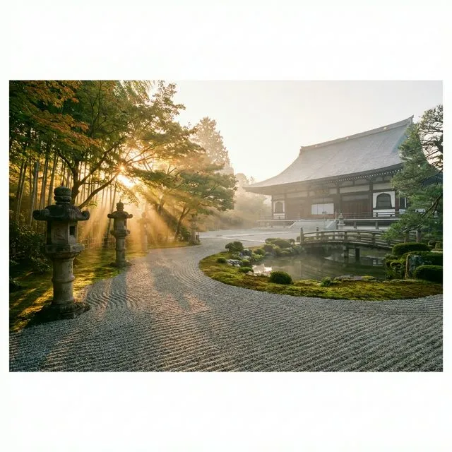 Meditation in Japan — beautiful spiritual Zen temple in central Tokyo